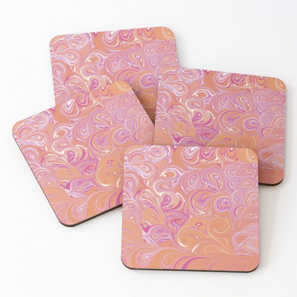 Item preview, orangy circular fluid paint designed and sold by SHANAZCREATIVE.