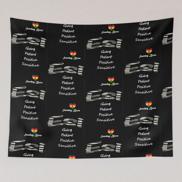 Item preview, Sunday Born Ghanaian Female Name 'Esi' in black and white designed and sold by WhoWeAre.