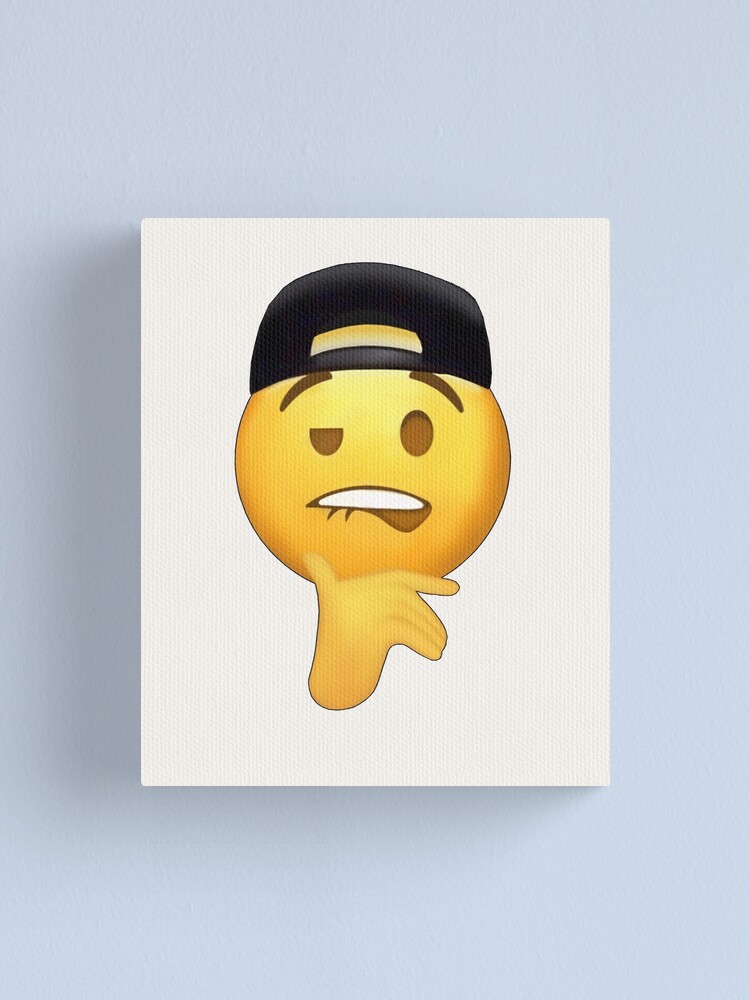 "Swag Jutsu, Lip Biting Emoji, Fuckboy Emoji meme" Canvas Print for