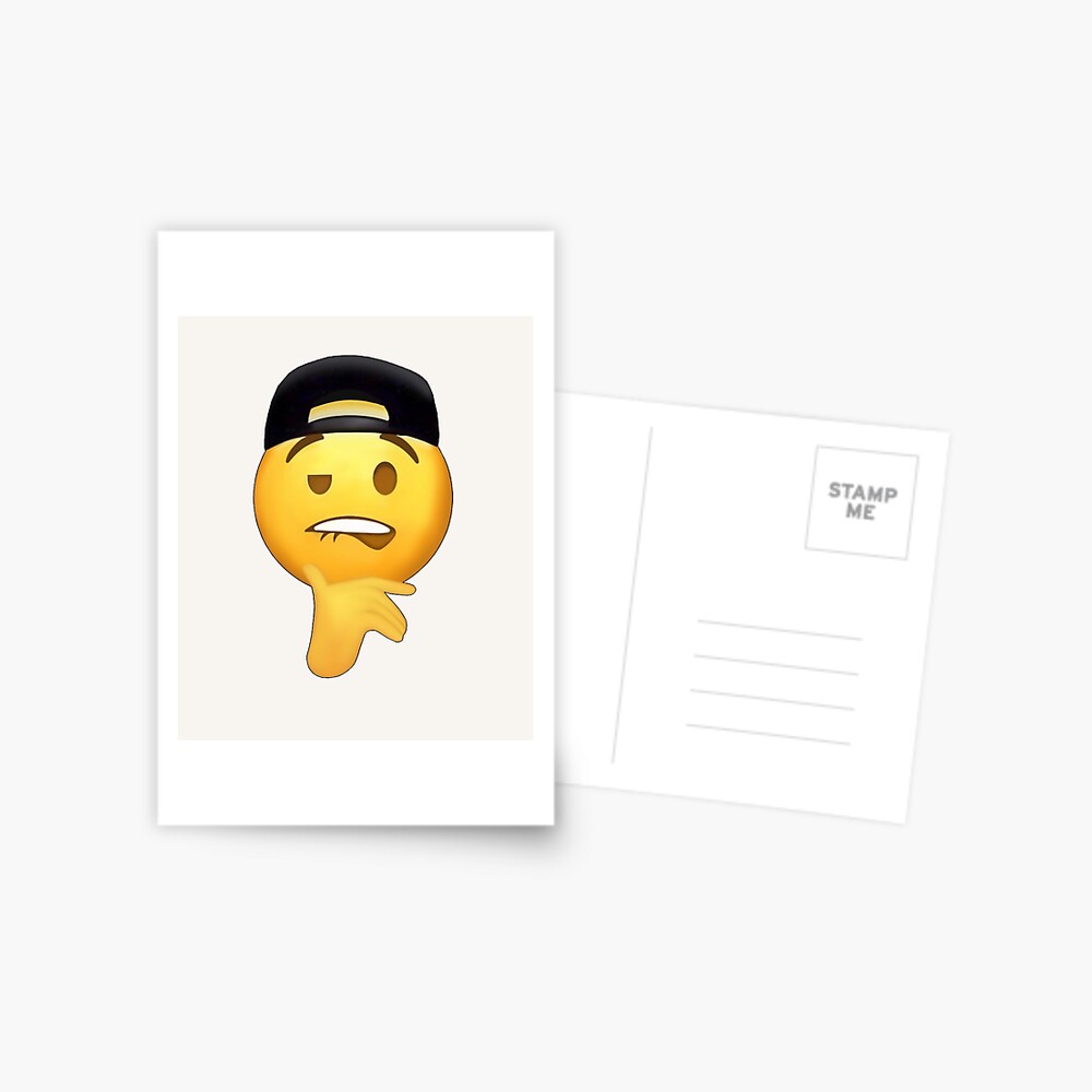 "Swag Jutsu, Lip Biting Emoji, Fuckboy Emoji meme" Postcard by dkhissi