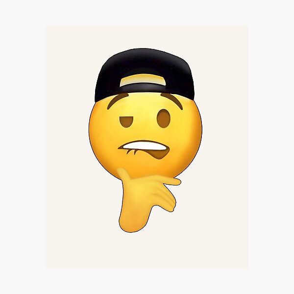 Lámina fotográfica «Swag Jutsu, Emoji morderse los labios, Fuckboy