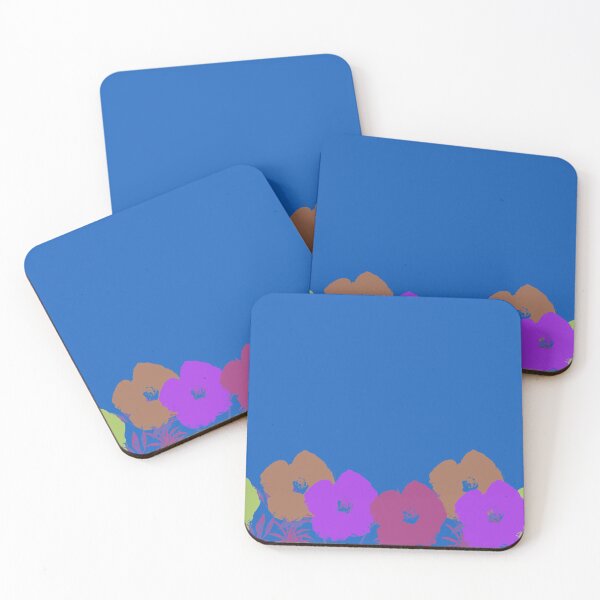 Item preview, Bold Floral Border on Denim Blue designed and sold by AlteredAtelier.