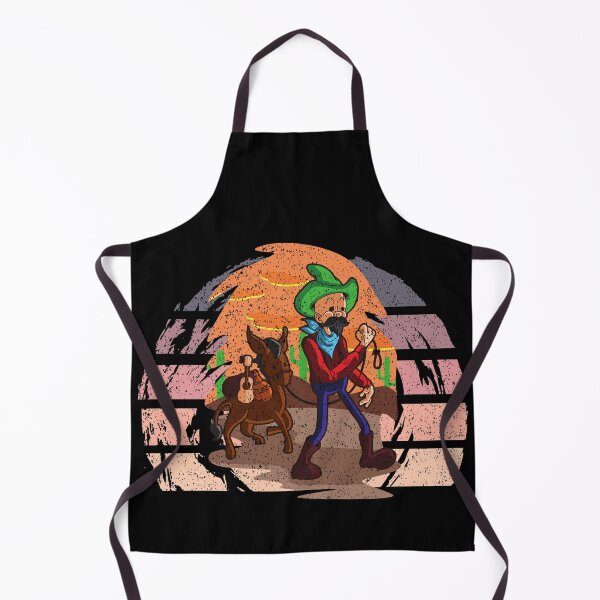 Item preview, A cowboy with a horse retro sunset Distressed designed and sold by Trantor-Tees.