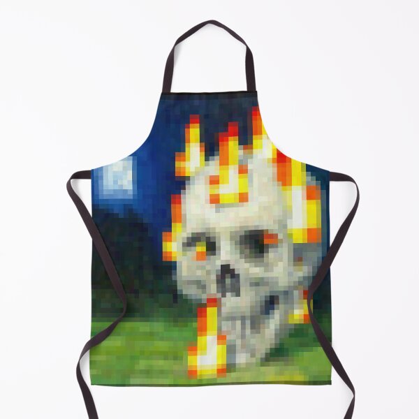 Item preview, Burning Skull Minecraft Poster designed and sold by Miranda Pietzsch.