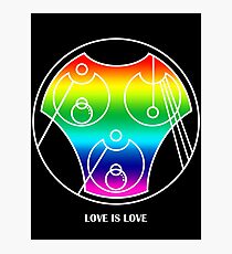 Love is Love in Gallifreyan Circle Alphabet Photographic Print
