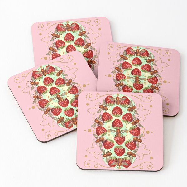 Item preview, Strawberries and Bees designed and sold by sandpiperstudio.