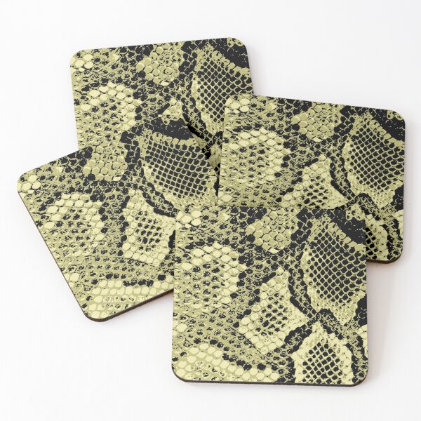 Item preview, Python Skin Dark Khaki and Palegoldenrod designed and sold by DesignFantazia.