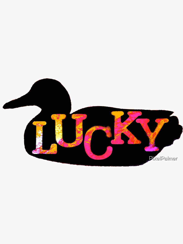"LUCKY (duck) original painting" Sticker for Sale by TaftStStudios