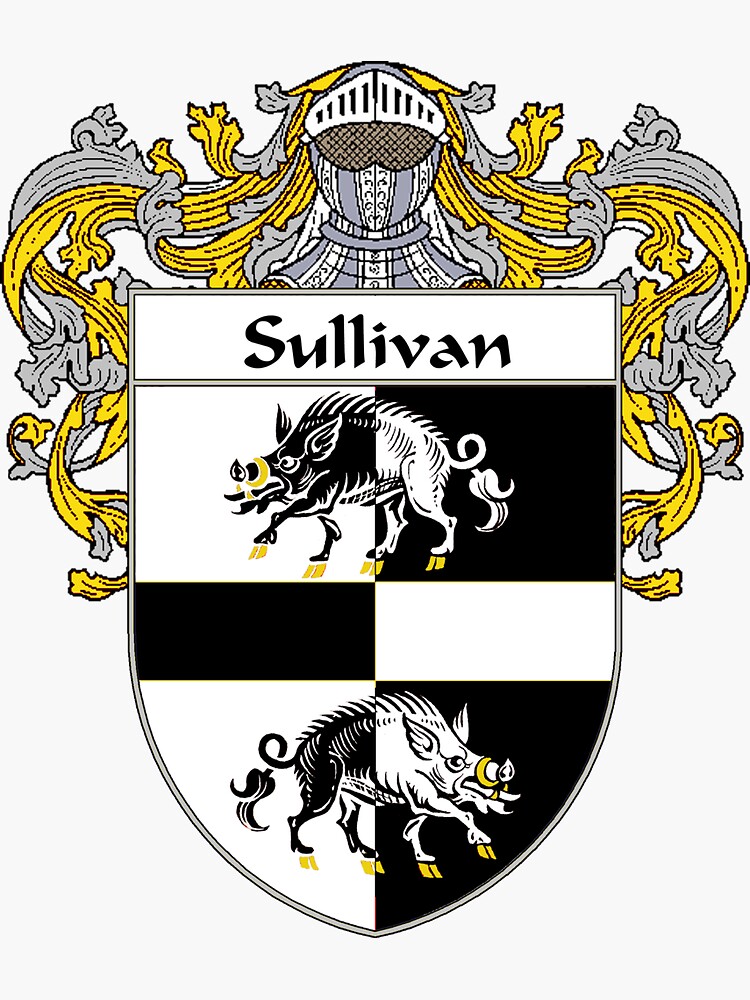 "Sullivan Coat of Arms / Sullivan Family Crest" Sticker for Sale by