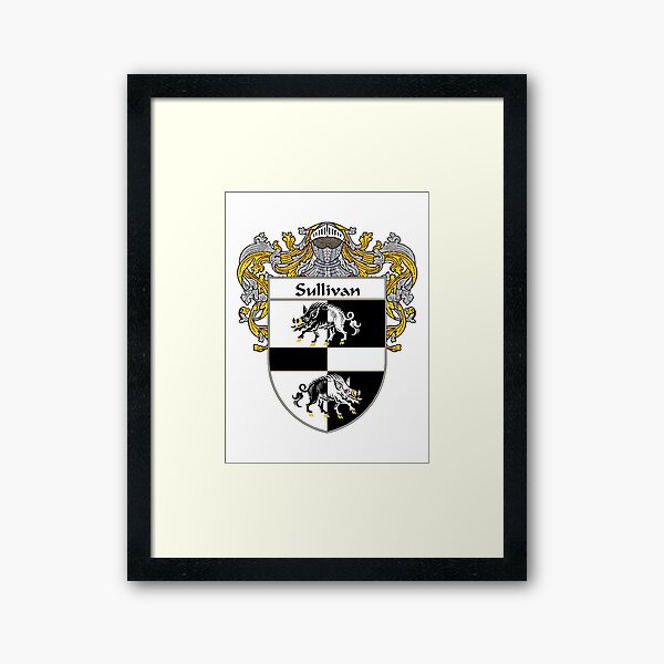 Sullivan Wappen Der Arme Gerahmter Kunstdruck Von Dulcina Redbubble