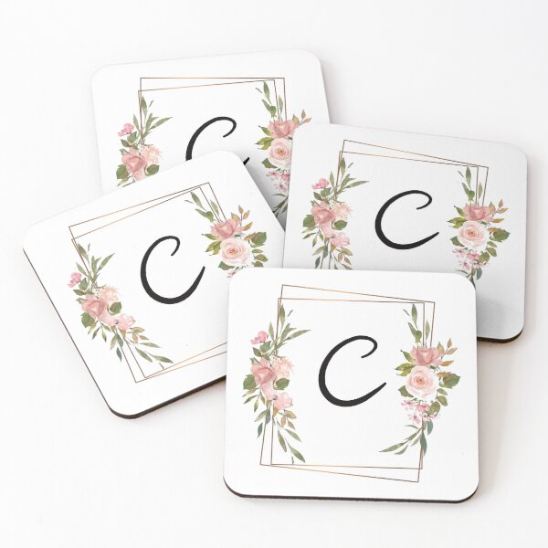 Item preview, Floral monogram letter C designed and sold by JustSeasons.