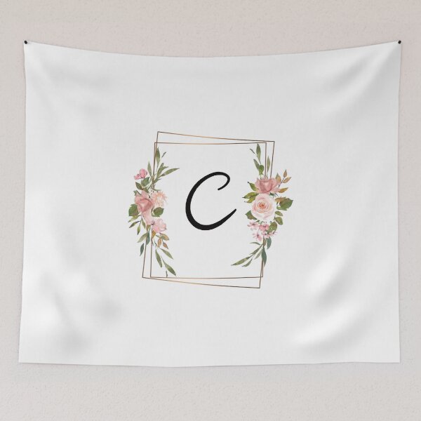 Item preview, Floral monogram letter C designed and sold by JustSeasons.