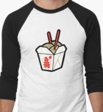 Take-Out Noodles Box Pattern Men's Baseball ¾ T-Shirt