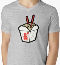 Take-Out Noodles Box Pattern Men's V-Neck T-Shirt