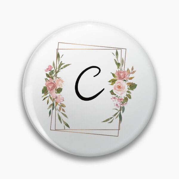 Item preview, Floral monogram letter C designed and sold by JustSeasons.