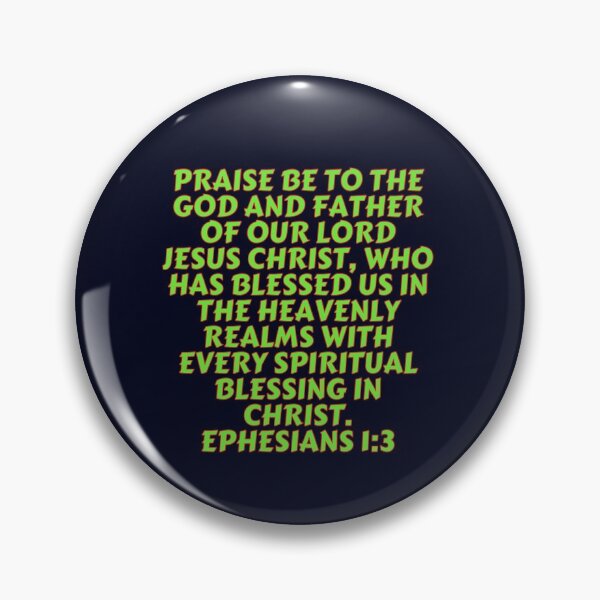 Artikelvorschau, Bibelvers Epheser 1: 3 entworfen und verkauft von Prayingwarrior.