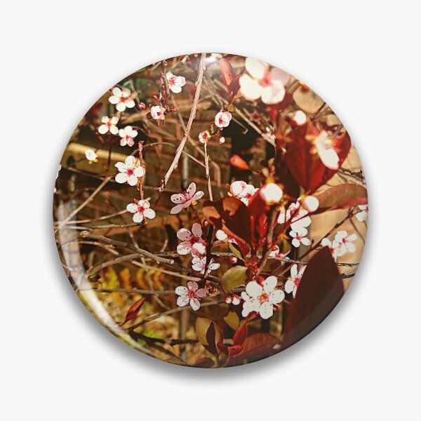 Item preview, Sand Cherry Tree Blossoms In The Foreground Of Brick Building designed and sold by Mothe3rd.