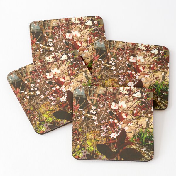 Item preview, Sand Cherry Tree Blossoms In The Foreground Of Brick Building designed and sold by Mothe3rd.