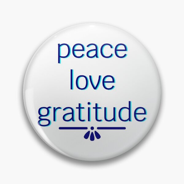 Item preview, Peace, Love, Gratitude (Navy with Cyan Shadow) designed and sold by SaturdayMeadow.