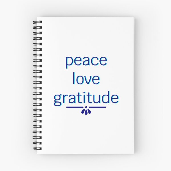Item preview, Peace, Love, Gratitude (Navy with Cyan Shadow) designed and sold by SaturdayMeadow.
