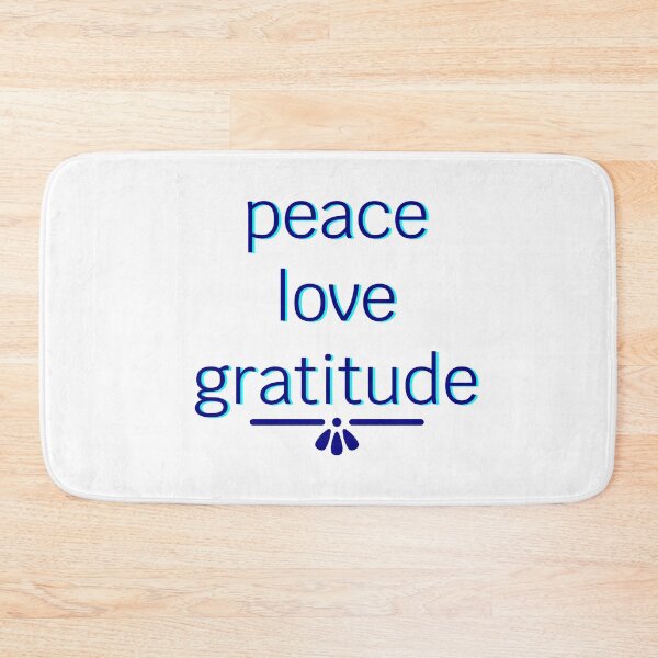 Item preview, Peace, Love, Gratitude (Navy with Cyan Shadow) designed and sold by SaturdayMeadow.