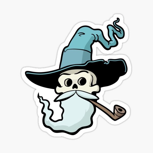 Skull Wizard Sticker