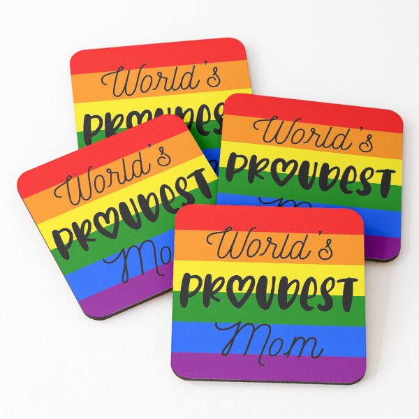 Item preview, World’s Proudest Mom (with LGBTQ+ Pride Flag) designed and sold by Cosmic-Ferret.