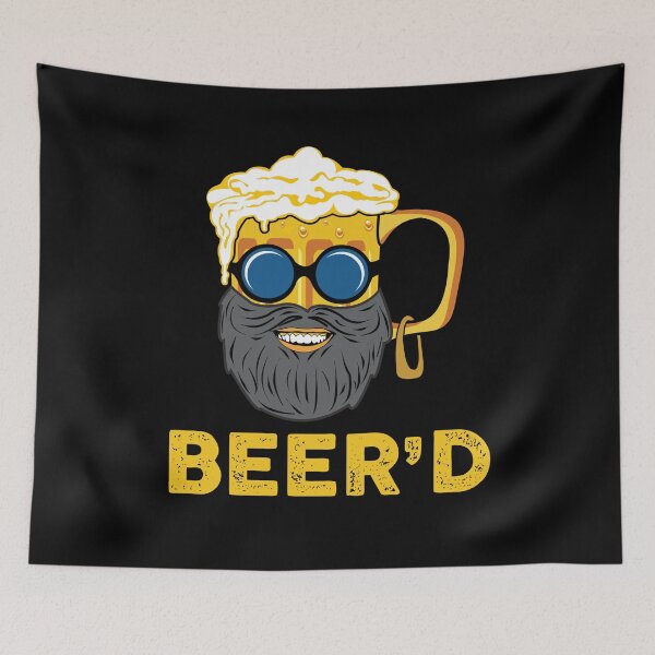 Aperçu de l'œuvre Bière à la barbe - blague créée et vendue par Nillo.