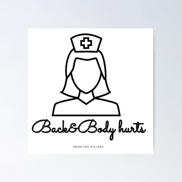 Item preview, back and body hurts nurse life. designed and sold by uniartssy.