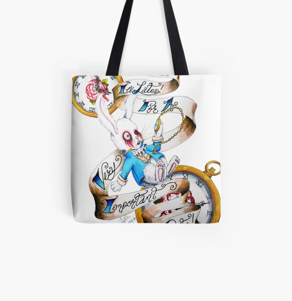 White All Over Print Tote Bag
