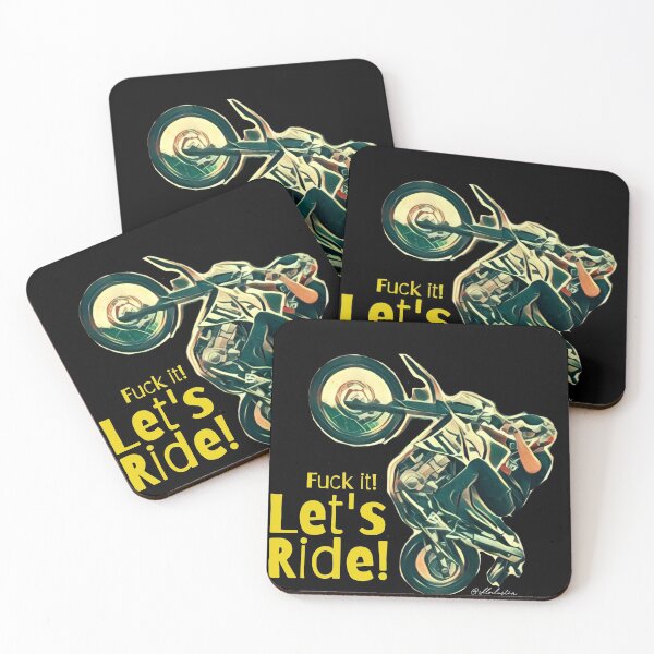 Item preview, Fuck it! Let's ride! (Black) designed and sold by Skloilustra.