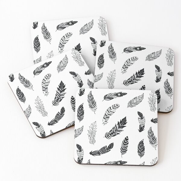 Item preview, Black and White Feathers Sticker Pack - Monochrome Feathers designed and sold by TheKingdomAttic.