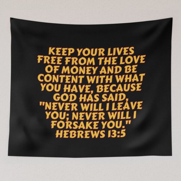 Item preview, Bible Verse Hebrews 13:5 designed and sold by Prayingwarrior.