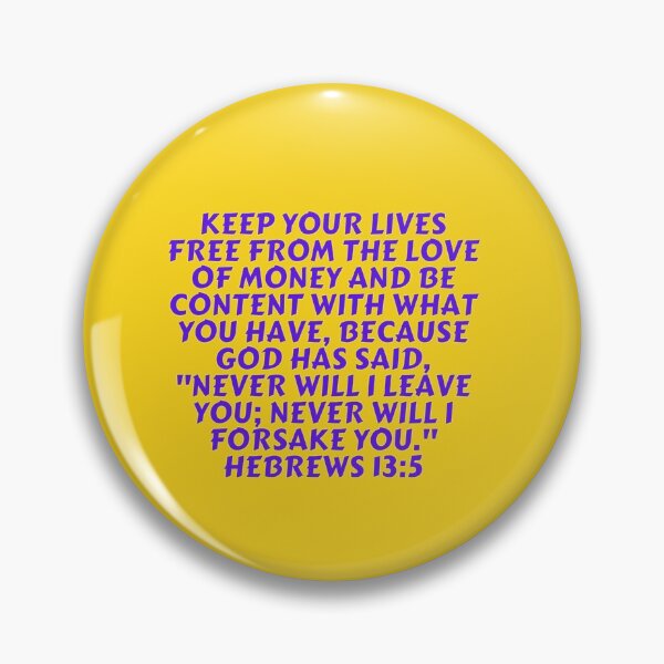 Item preview, Bible Verse Hebrews 13:5 designed and sold by Prayingwarrior.