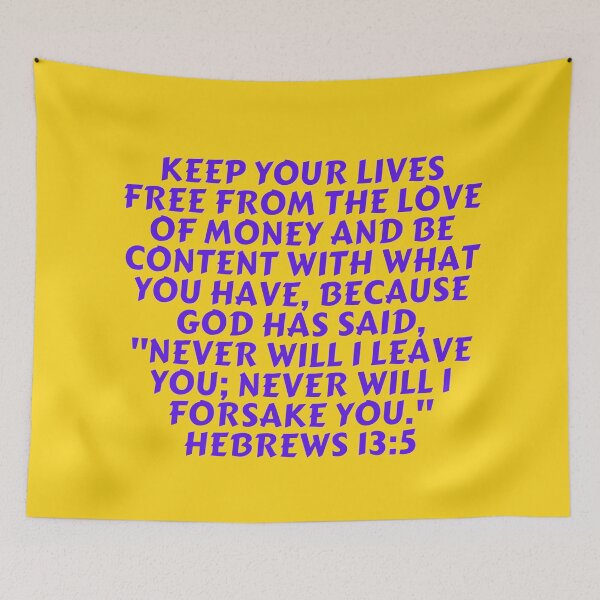 Item preview, Bible Verse Hebrews 13:5 designed and sold by Prayingwarrior.