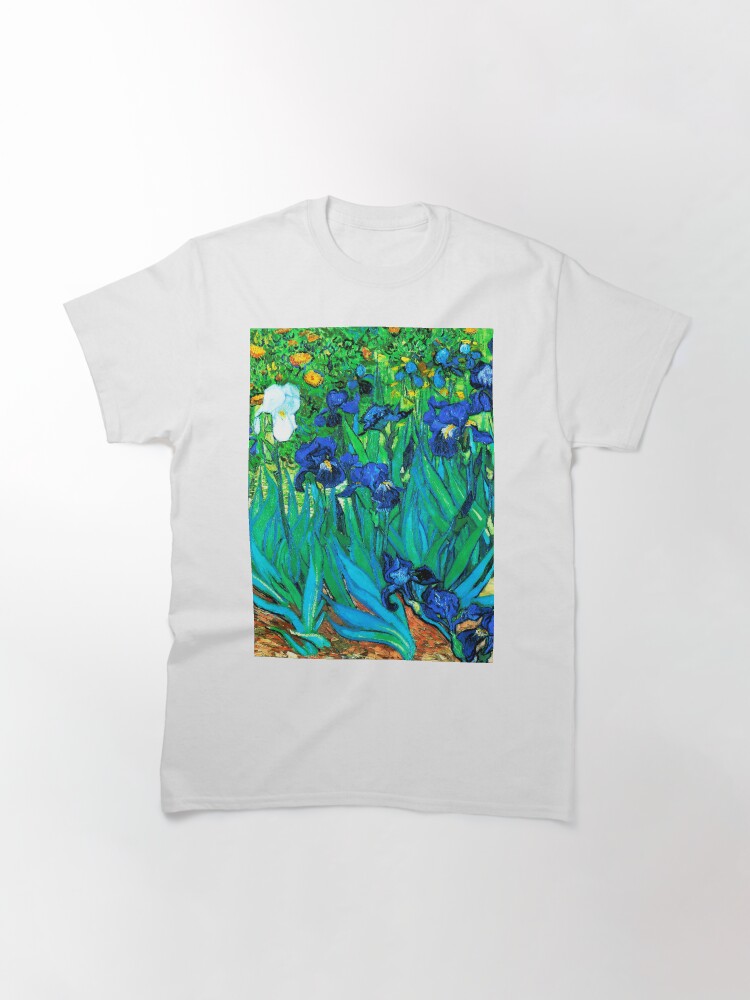Thumbnail 3 of 7, Classic T-Shirt, Van Gogh Garden Irises HDR designed and sold by VintageEraArt.