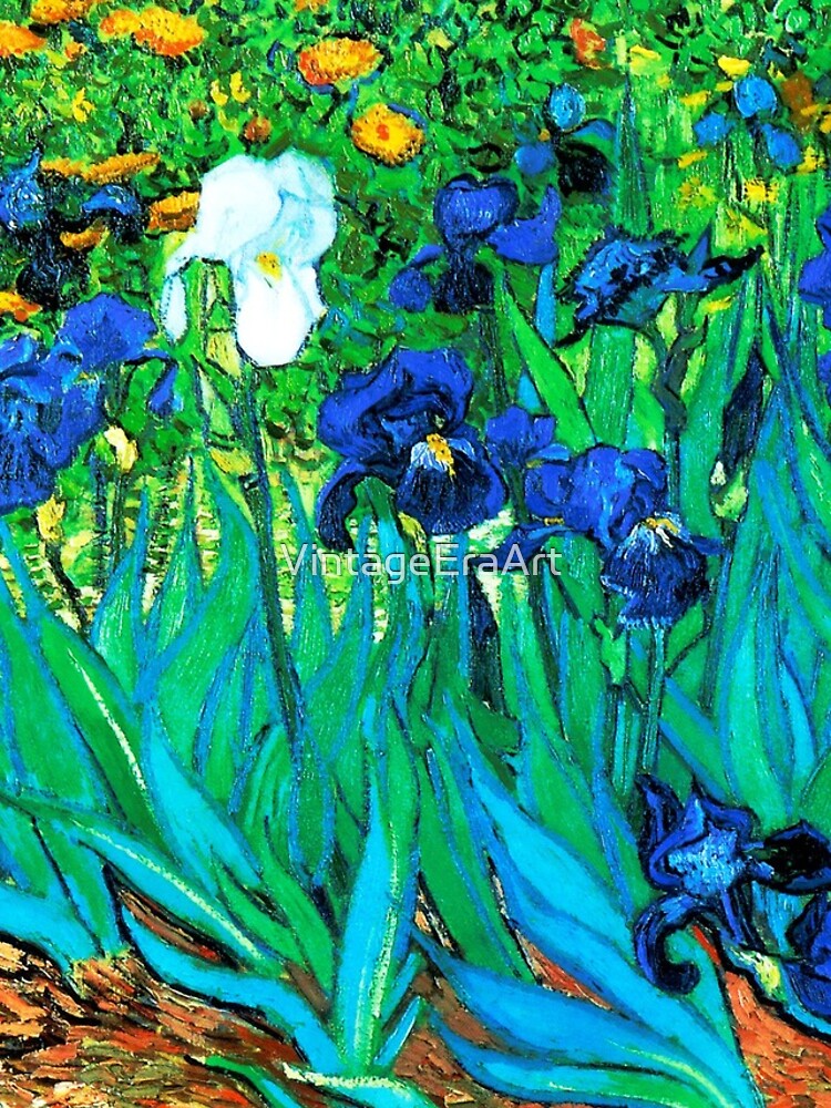 Thumbnail 4 of 4, iPhone Case, Van Gogh Garden Irises HDR designed and sold by VintageEraArt.
