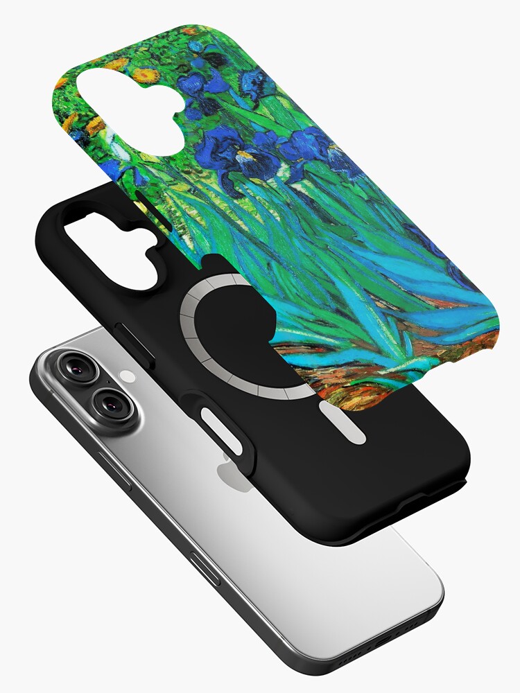 Thumbnail 2 of 4, iPhone Case, Van Gogh Garden Irises HDR designed and sold by VintageEraArt.
