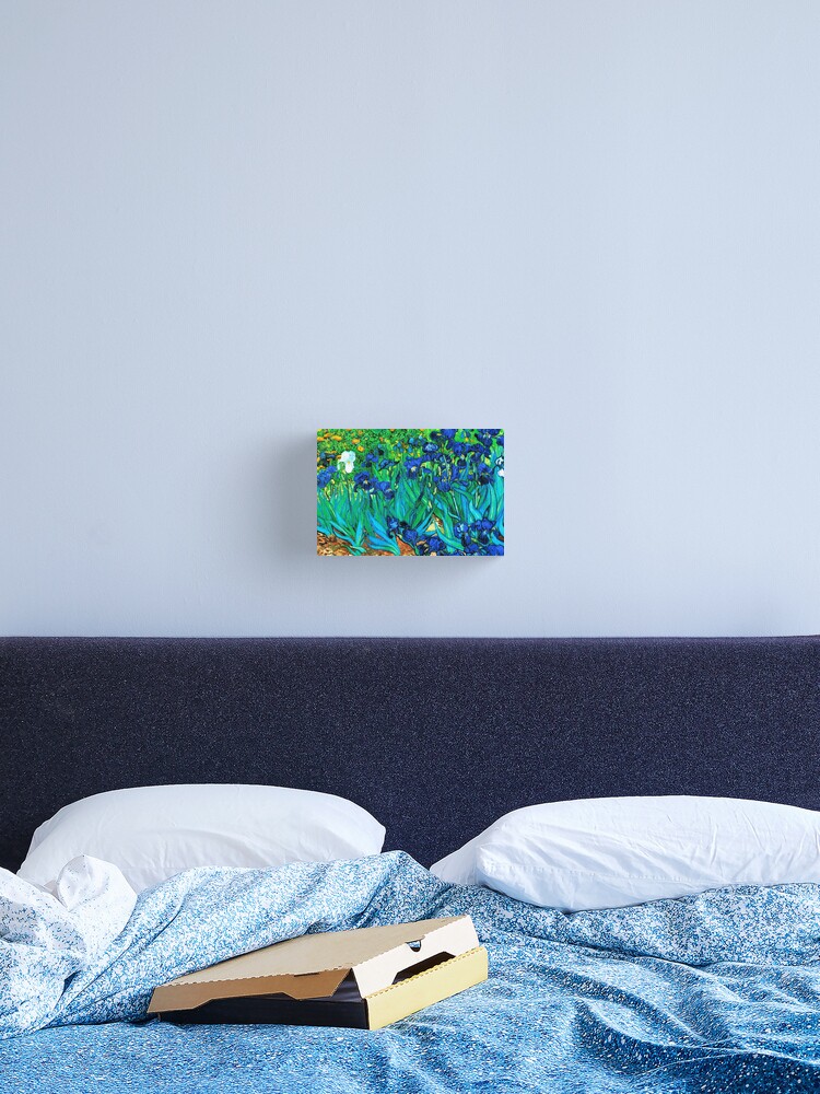 Thumbnail 1 of 3, Canvas Print, Van Gogh Garden Irises HDR designed and sold by VintageEraArt.