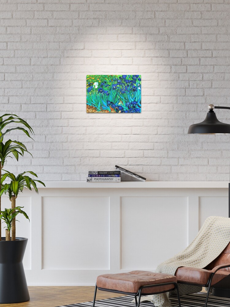 Thumbnail 1 of 4, Metal Print, Van Gogh Garden Irises HDR designed and sold by VintageEraArt.