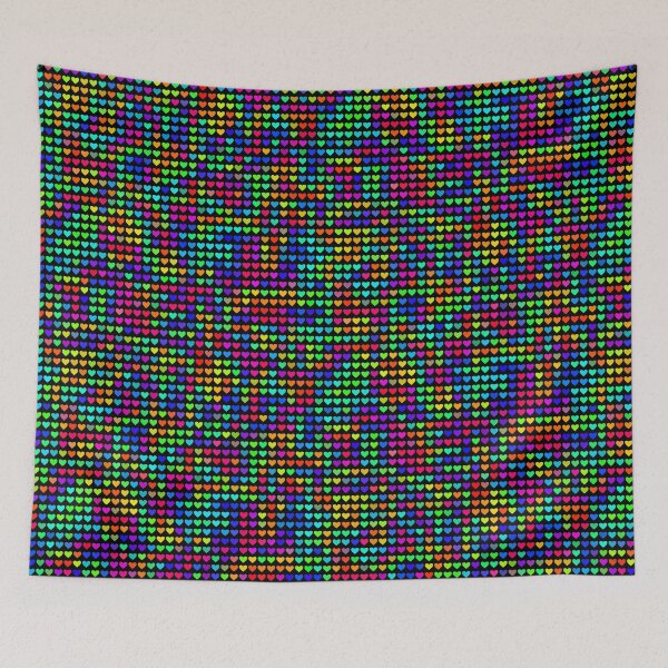 Item preview, Funky Bold Colorful Hearts Seamless Pattern designed and sold by Kaleiope Studio.
