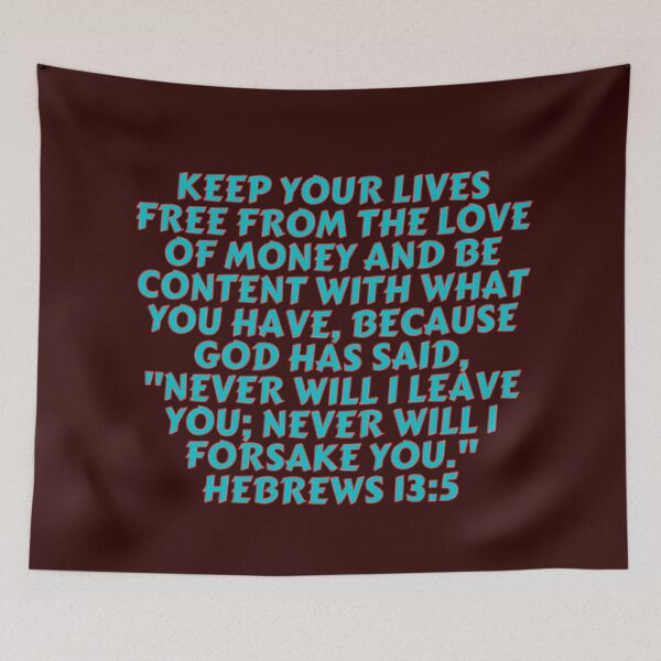 Item preview, Bible Verse Hebrews 13:5 designed and sold by Prayingwarrior.