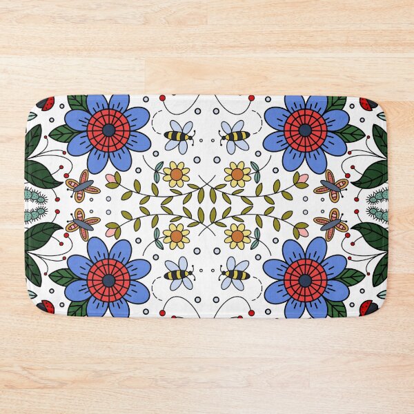 Item preview, Folk Art Colorful Flowers  designed and sold by Gsallicat.