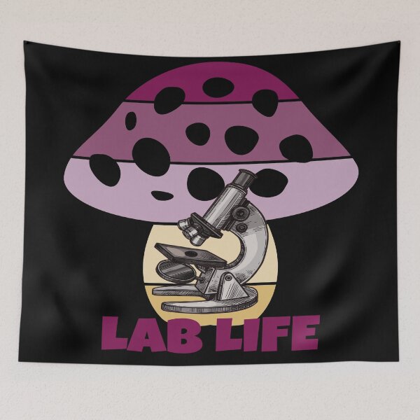 Item preview, MEDICAL LAB SCIENTIST RETRO MUSHROOM WITH MICROSCOPE PIPETTE MEDICAL LABORATORY SCIENTIST  designed and sold by Hippiesole.