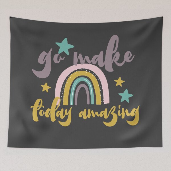 Item preview, Go Make Today Amazing boho rainbow designed and sold by Schuva.