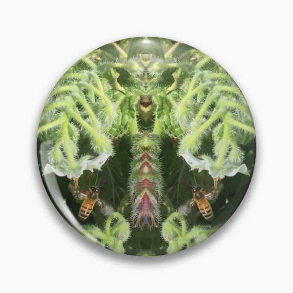 Item preview, Honey Bees Thrumming in the Late Autumn Sun, Emerald - White Cornflowers designed and sold by RoseAromas.
