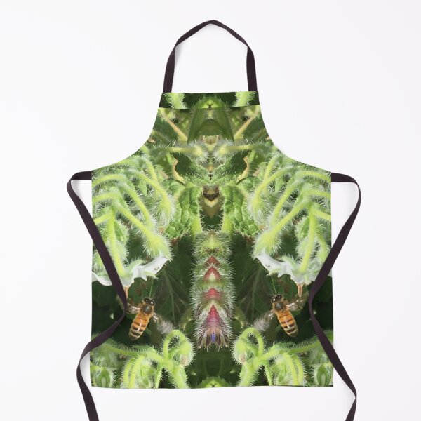 Item preview, Honey Bees Thrumming in the Late Autumn Sun, Emerald - White Cornflowers designed and sold by RoseAromas.