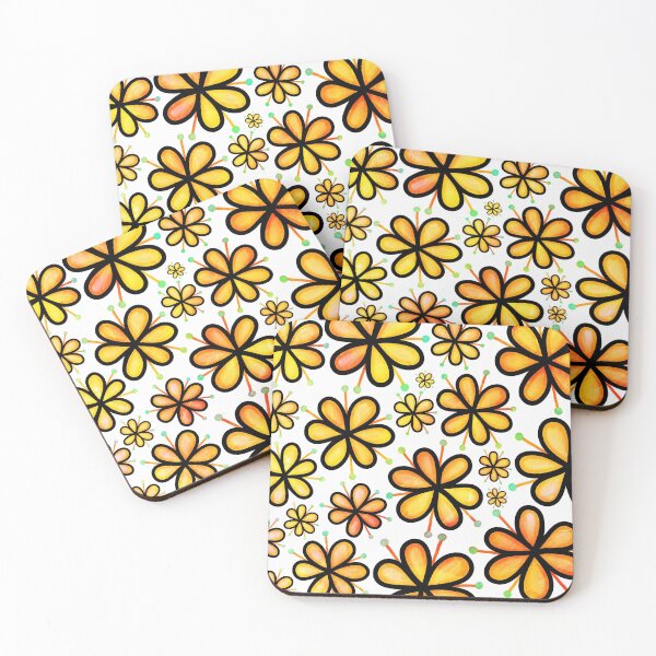 Item preview, Colorful Daisies and Margaritas. Decorative Doodle Flowers designed and sold by Siiiiichfried.