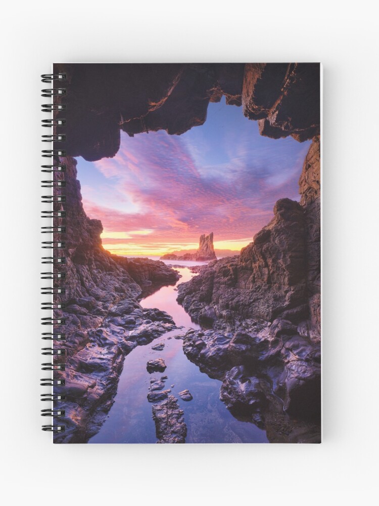 Thumbnail 1 of 3, Spiral Notebook, Sea Cave, Cathedral Rocks, Kiama, New South Wales, Australia designed and sold by Michael Boniwell.