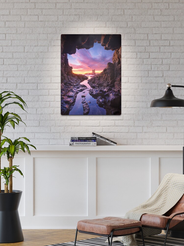 Thumbnail 1 of 4, Metal Print, Sea Cave, Cathedral Rocks, Kiama, New South Wales, Australia designed and sold by Michael Boniwell.